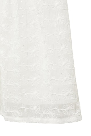 Jupe broderie florale - Blanc