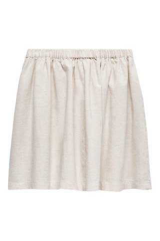 Jupe lin poches - Beige