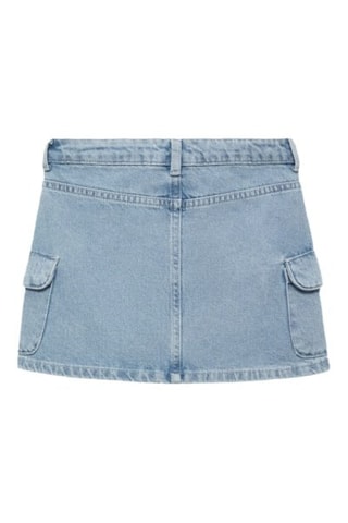 Jupe cargo denim - Bleu clair