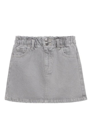 Jupe denim paperbag - Gris denim