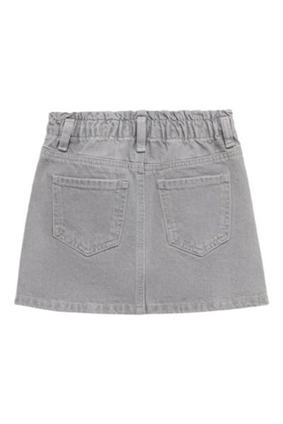 Jupe denim paperbag - Gris denim