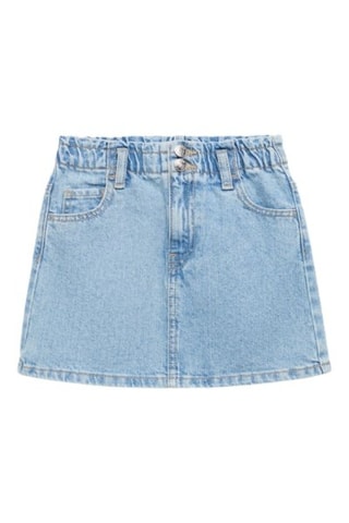 Jupe denim paperbag - Bleu
