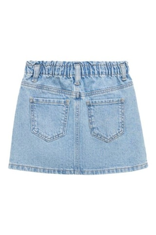 Jupe denim paperbag - Bleu