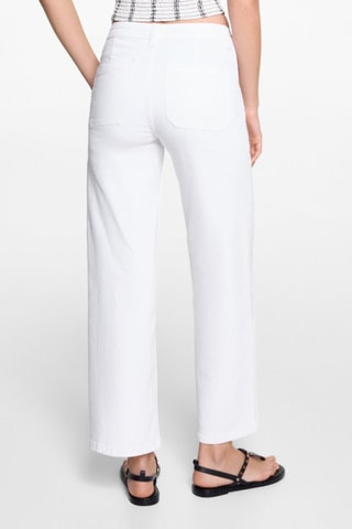 Jupe-culotte jean taille normale - Blanc cassé