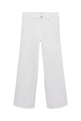 Jupe-culotte jean taille normale - Blanc cassé