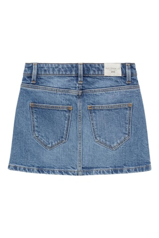 Jupe denim boutons - Bleu