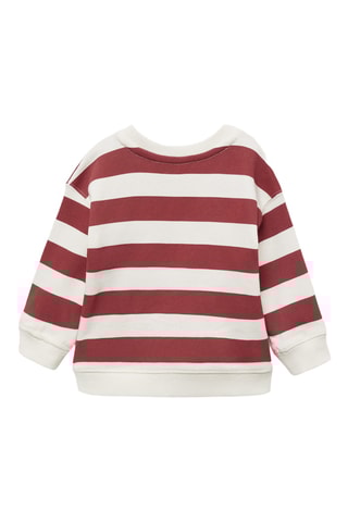 Sweat-shirt imprimé rayures - Rouge et blanc