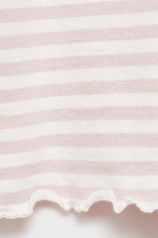 T-shirt coton à rayures - Rose