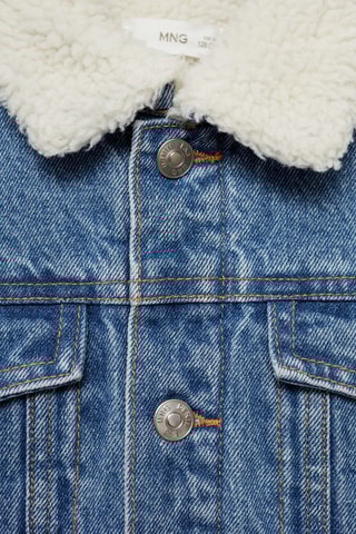 Veste jean imitation mouton retourné - Bleu