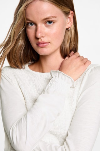 Blouse détail froncé - Blanc cassé
