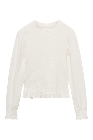 Blouse détail froncé - Blanc cassé