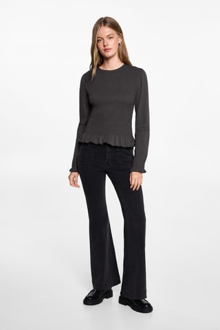 Blouse détail froncé - Anthracite