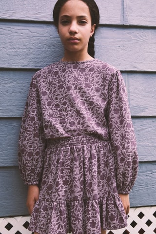 Blouse en imprimé floral - Violet