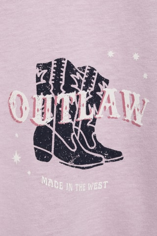 T-shirt en coton imprimé - Violet clair