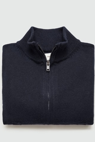 Cardigan zippé - Bleu marine