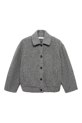 Bomber tissu bouclette - Gris