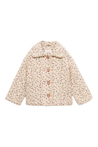 Manteau imprimé coton - Écru