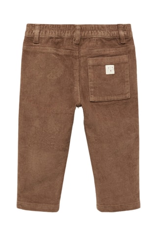Pantalon coton velours côtelé - Marron