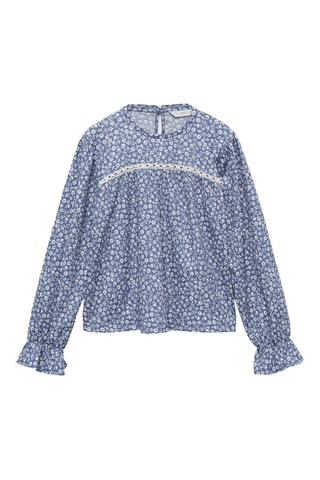 Blouse en imprimé floral - Bleu