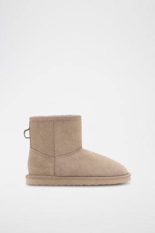 Bottines cuir doublées fourrure - Gris