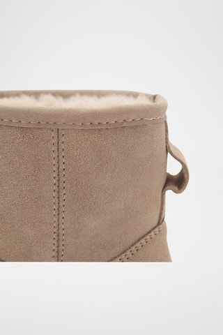 Bottines cuir doublées fourrure - Gris