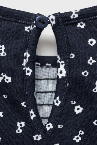 Blouse fluide imprimée - Bleu marine