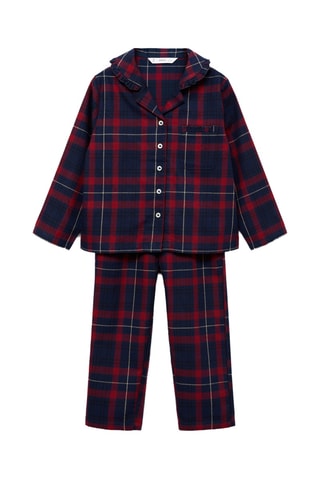 Pyjama long de Noël - Rouge et bleu