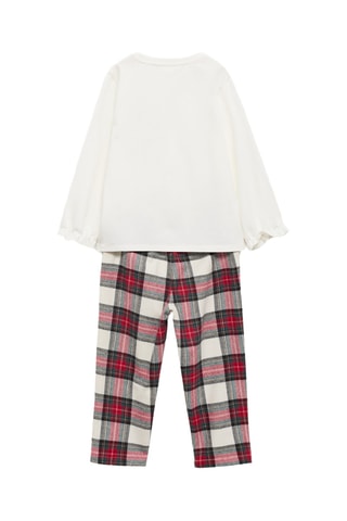 Pyjama long de Noël - Blanc cassé