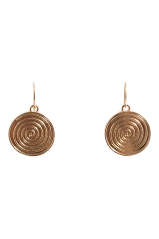 Boucles d'oreilles spirale relief - Doré