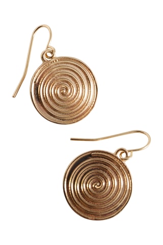 Boucles d'oreilles spirale relief - Doré