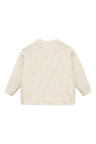 Cardigan maille ajourée - Écru