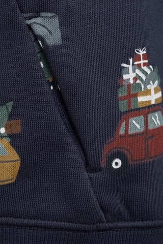 Sweat-shirt imprimé Noël - Bleu marine