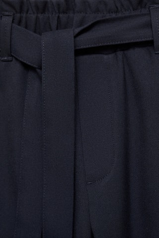 Pantalon ceinture noeud - Bleu marine