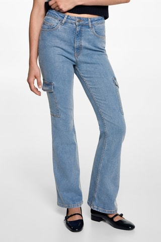 Jean cargo flare - Bleu