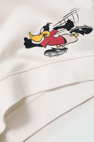 Sweat-shirt Looney Tunes - Blanc cassé