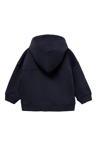Sweat-shirt imprimé capuche - Bleu marine