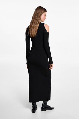 Robe longue fendue - Noir