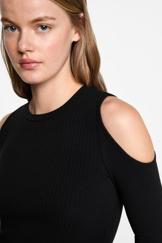 Robe longue fendue - Noir