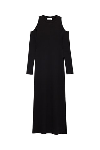 Robe longue fendue - Noir