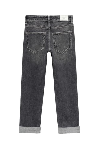 Jean droit bas à revers - Gris