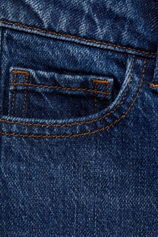 Jean droit bas à revers - Bleu marine