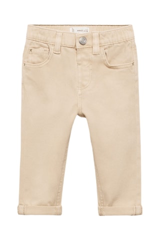 Pantalon droit coton - Sable