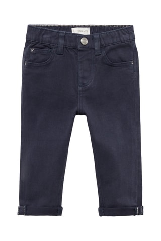 Pantalon droit coton - Bleu marine