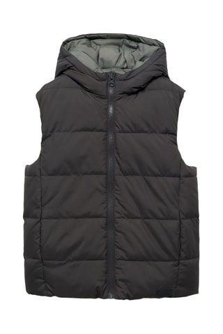Gilet matelassé à capuche - Anthracite