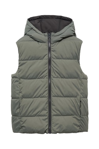 Gilet matelassé à capuche - Anthracite
