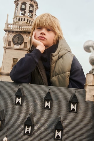 Gilet matelassé à capuche - Anthracite
