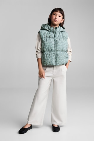 Gilet matelassé imprimé - Vert pastel