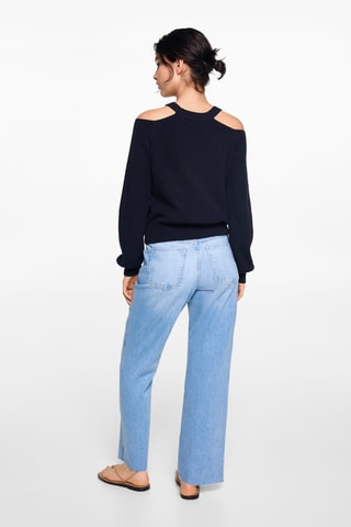 Pull-over ouverture épaules - Bleu marine