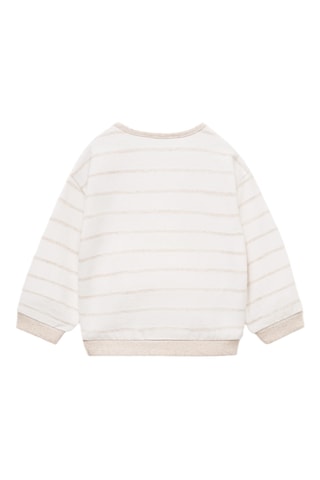 Sweat-shirt coton rayures - Sable