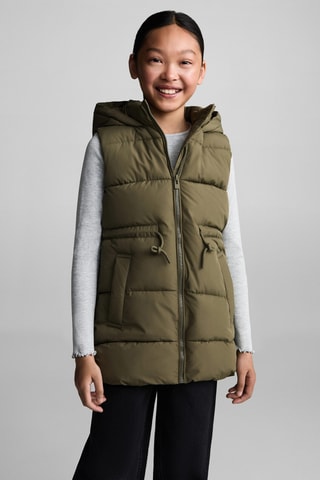 Gilet matelassé long - Kaki